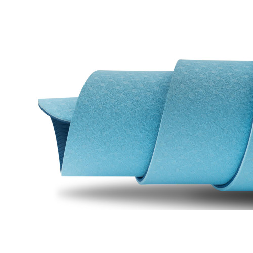 Коврик для фитнеса  Hop-Sport HS-T006GM TPE blue-blue - фото №5
